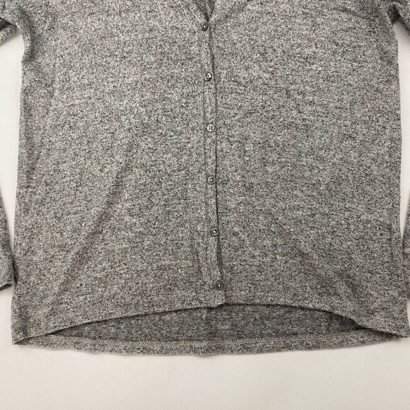 American Eagle Soft & Sexy Plush Gray V-Neck Button-Down Shirt Dolman Sleeve XXS - Picture 4 of 10